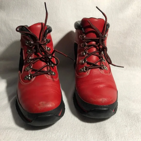 Timberland Leather Wedge Lace Up Boots Hiking - Picture 2 of 8